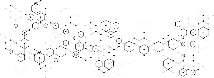 molecular hexagon complex pattern background