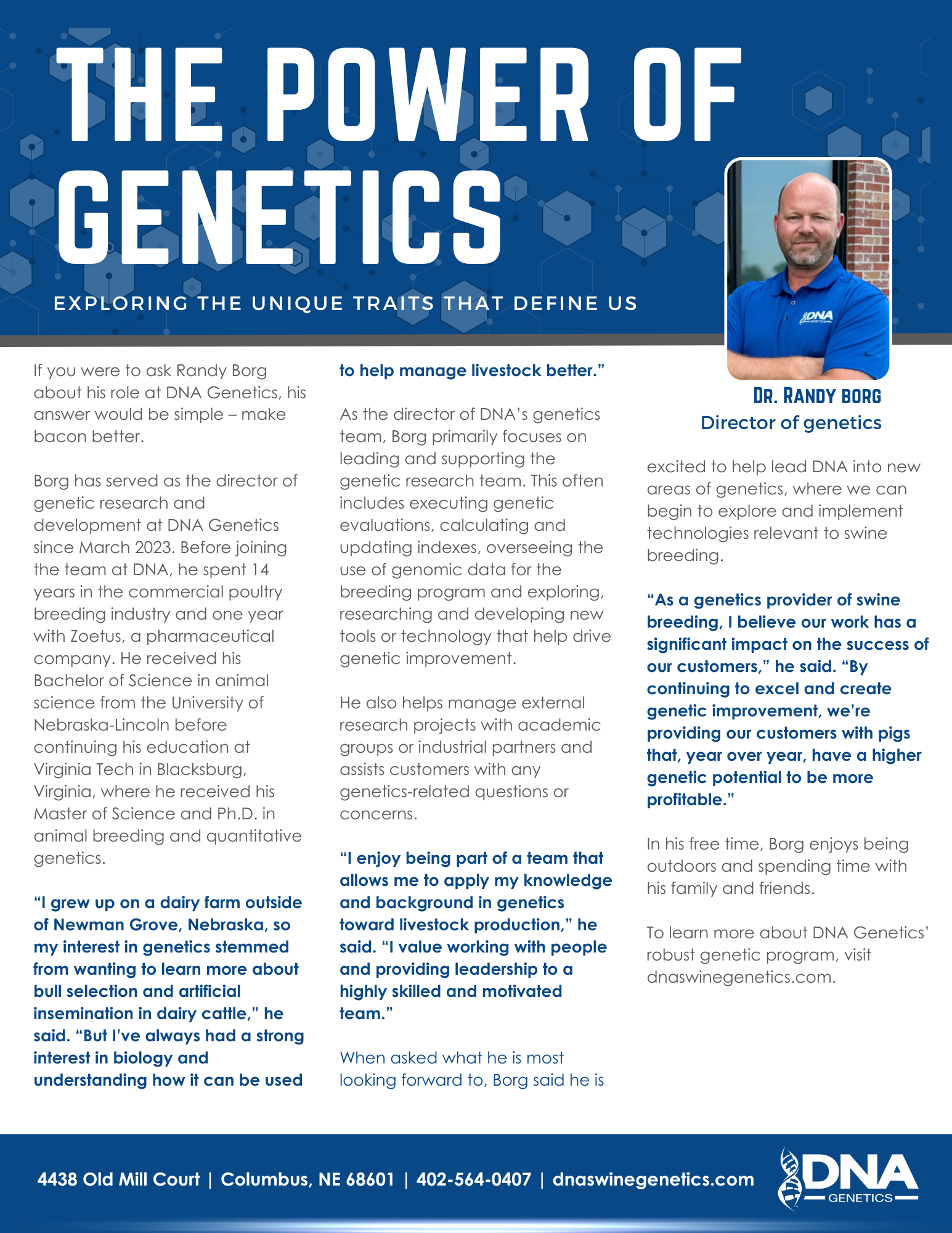 The Power of Genetics featuring Dr. Randy Borg